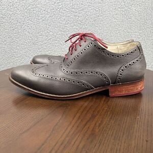 Cole Haan Shoes Mens Size 9 W Gray Leather Wingtip Brogue Made Air Collab C10557